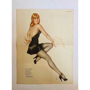 Alberto Vargas Vintage  Pinup Bewitched - Halloween Theme Esquire print